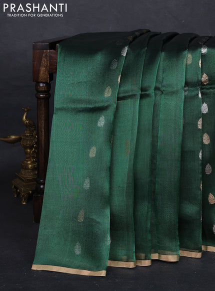 Green Banarasi Tissue Silk Saree