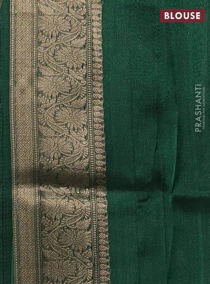 Green Banarasi Tissue Silk Saree