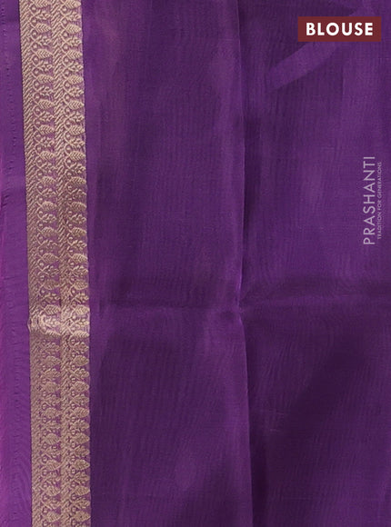 Purple Banarasi Tissue Silk Saree