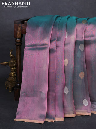 Peacock Green Banarasi Tissue Silk Saree