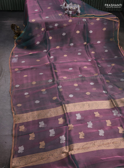 Peacock Green Banarasi Tissue Silk Saree