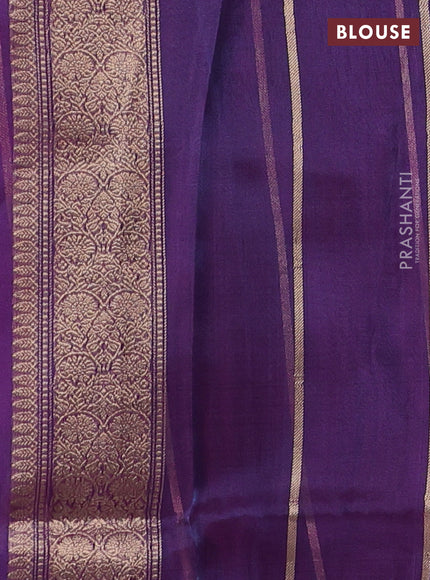 Purple Banarasi Tissue Silk Saree