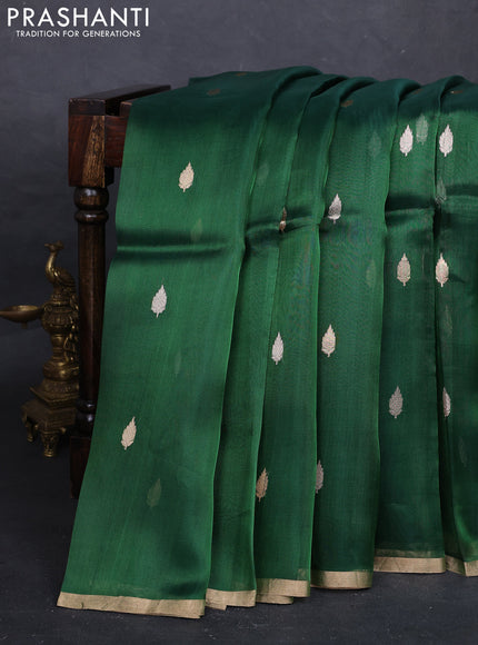 Green Banarasi Tissue Silk Saree