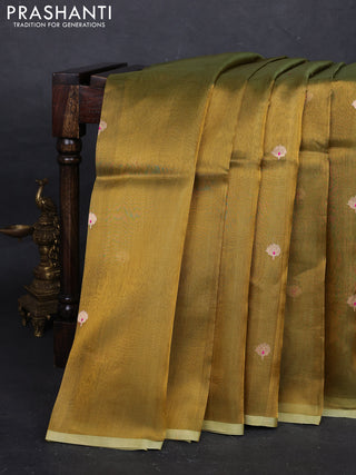 Mehendi Green Banarasi Tissue Silk Saree