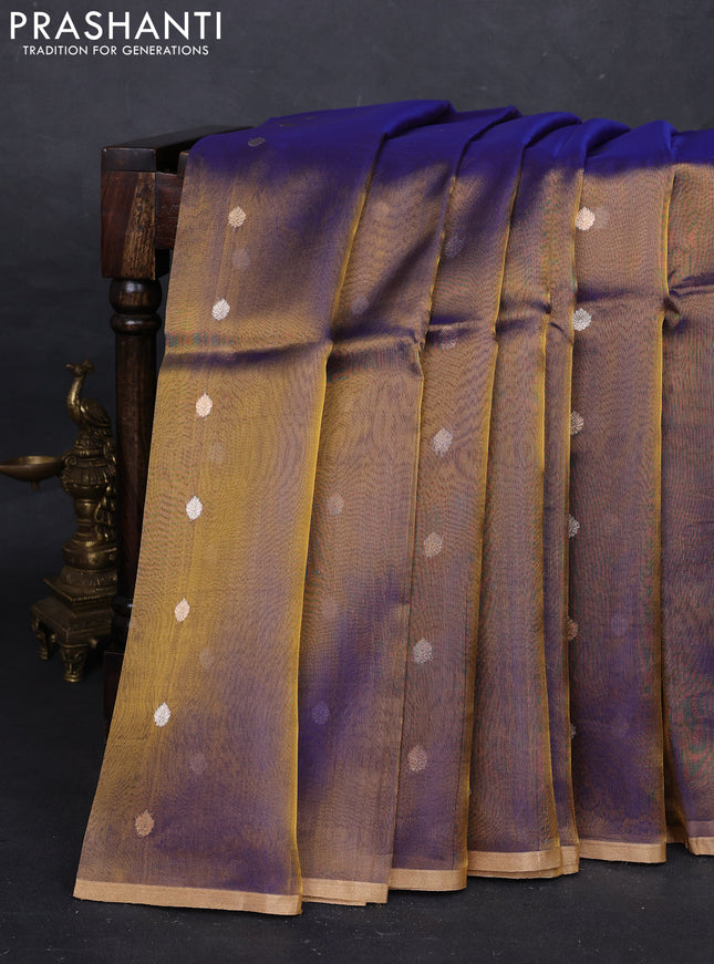 Blue Banarasi Tissue Silk Saree