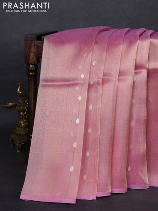 Pink Banarasi Tissue Silk Saree