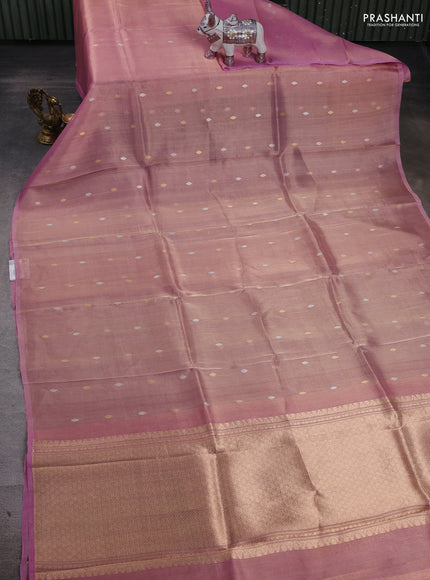 Pink Banarasi Tissue Silk Saree