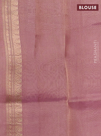 Pink Banarasi Tissue Silk Saree