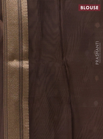 Peach Banarasi Tissue Silk Saree