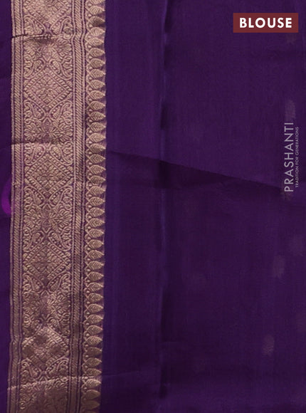 Purple Banarasi Tissue Silk Saree