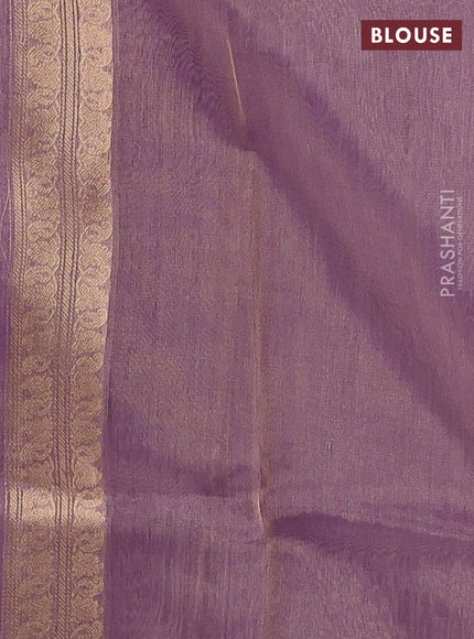 Purple Banarasi Tissue Silk Saree