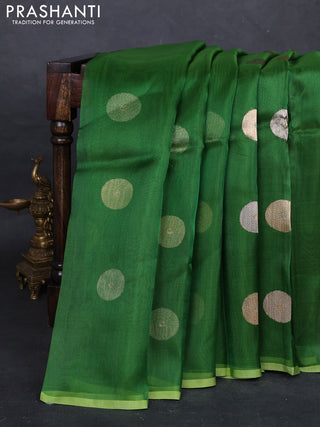 Green Banarasi Tissue Silk Saree
