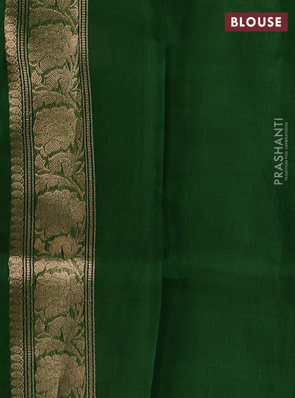 Green Banarasi Tissue Silk Saree