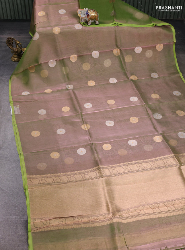 Green Banarasi Tissue Silk Saree