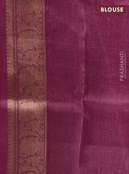 Magenta Pink Banarasi Tissue Silk Saree