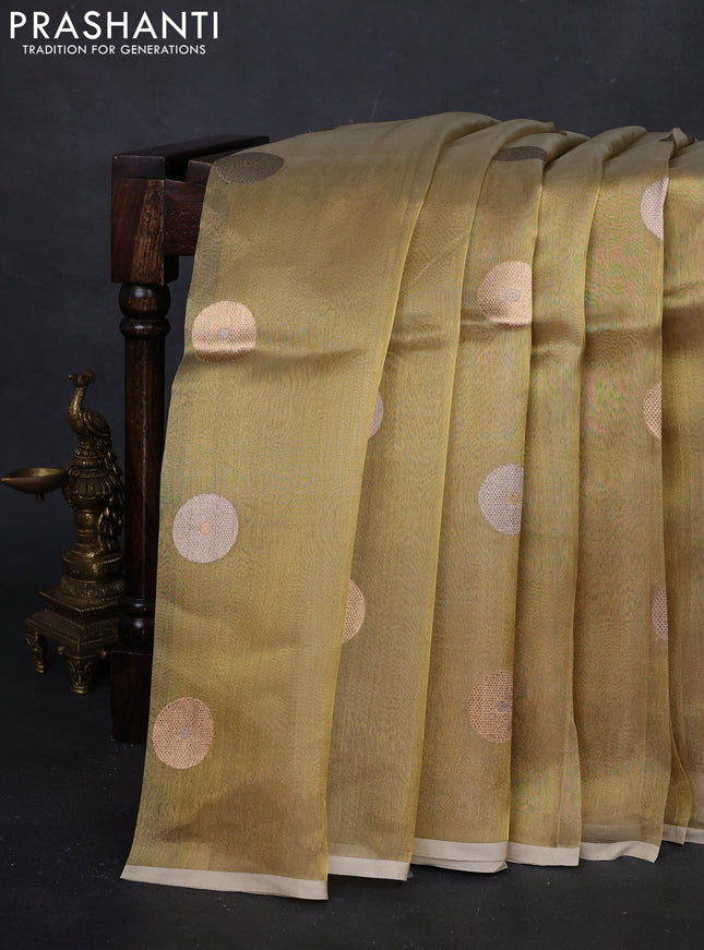 Gold Banarasi Tissue Silk Saree
