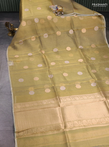 Gold Banarasi Tissue Silk Saree