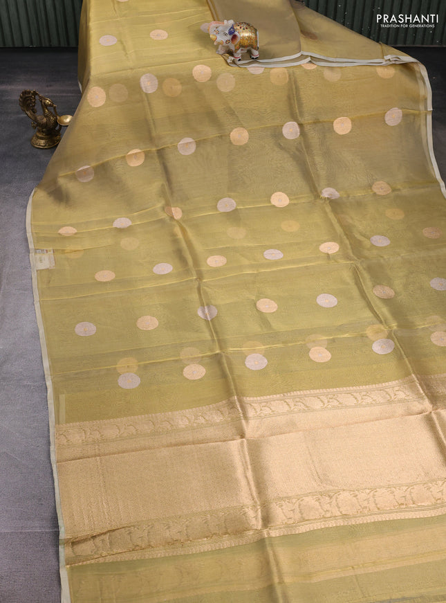 Gold Banarasi Tissue Silk Saree