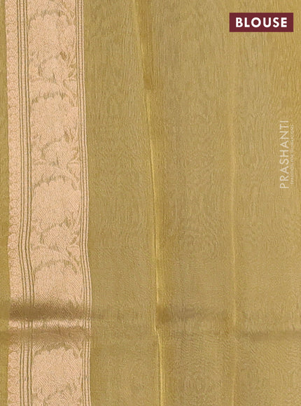 Gold Banarasi Tissue Silk Saree