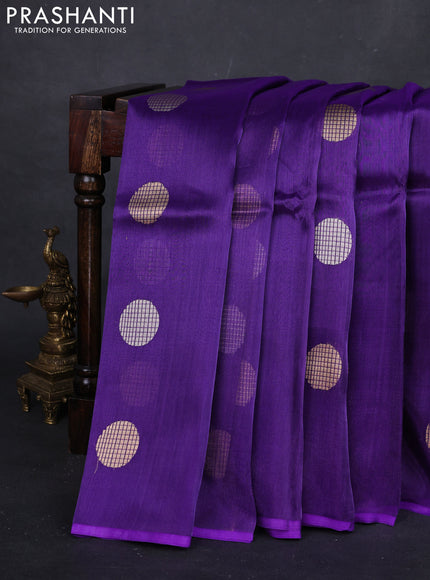 Violet Banarasi Tissue Silk Saree