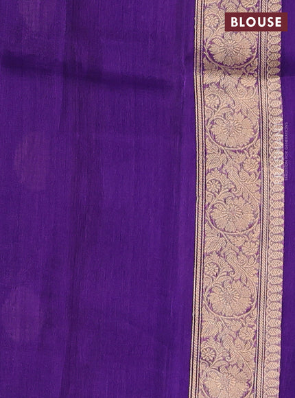 Violet Banarasi Tissue Silk Saree