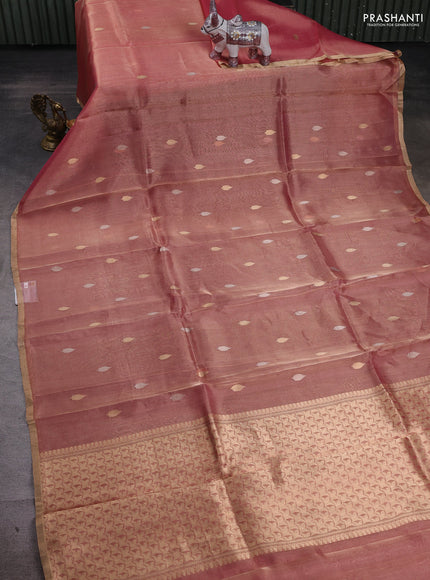 Pink Banarasi Tissue Silk Saree