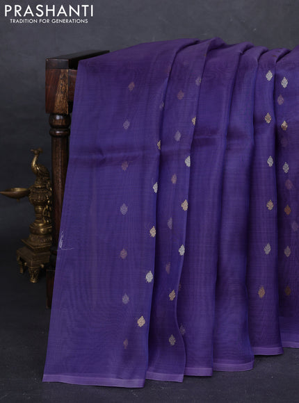 Lavender Banarasi Tissue Silk Saree