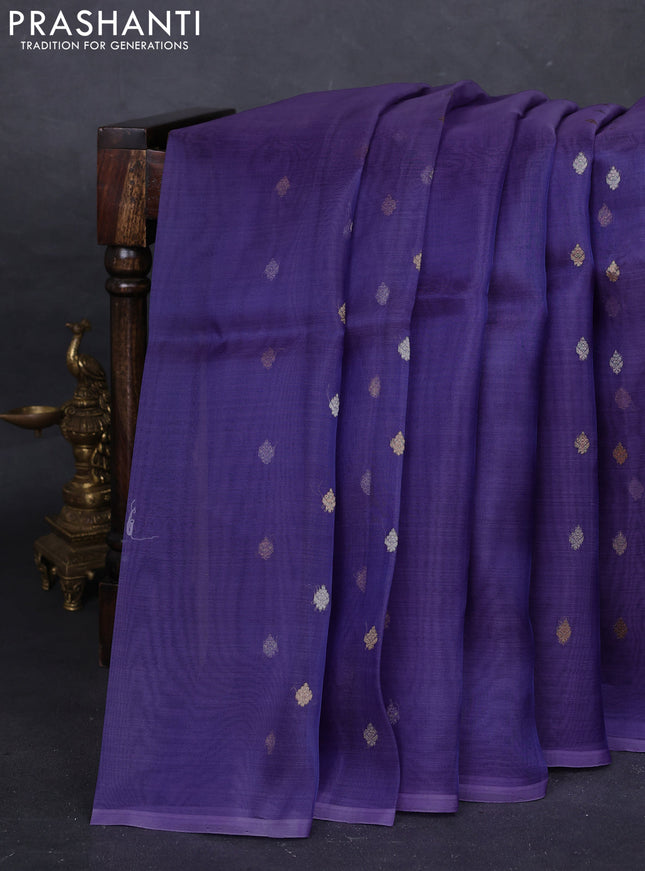 Lavender Banarasi Tissue Silk Saree