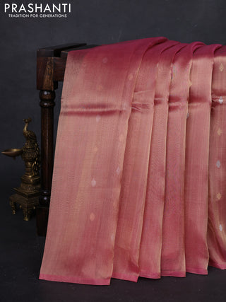 Pink Banarasi Tissue Silk Saree
