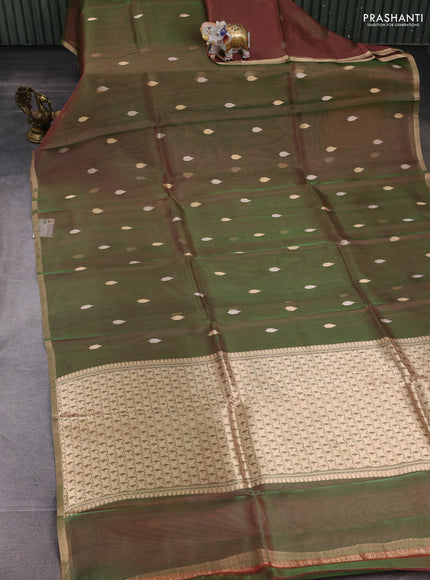 Maroon Banarasi Tissue Silk Saree