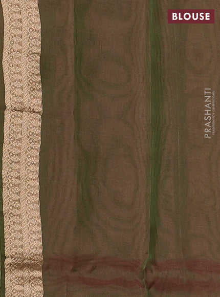 Maroon Banarasi Tissue Silk Saree