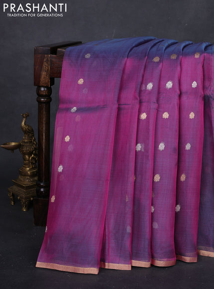 Purple Banarasi Tissue Silk Saree