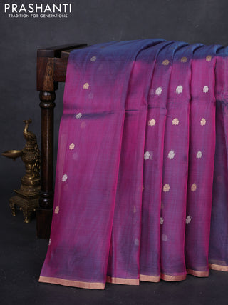 Purple Banarasi Tissue Silk Saree