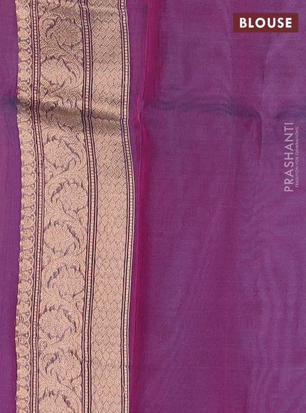 Purple Banarasi Tissue Silk Saree