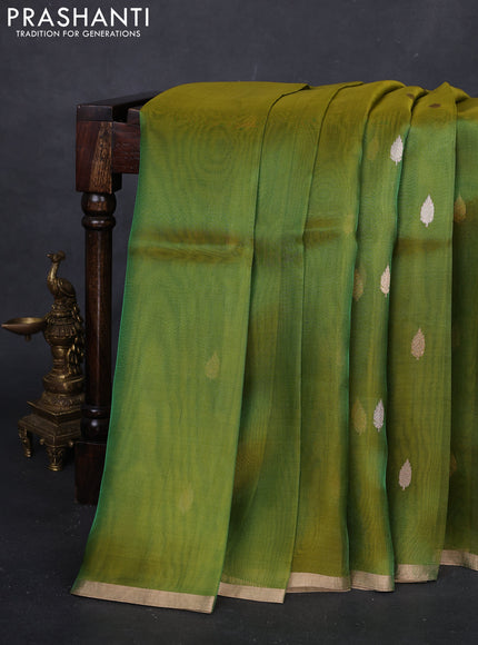 Green Banarasi Tissue Silk Saree