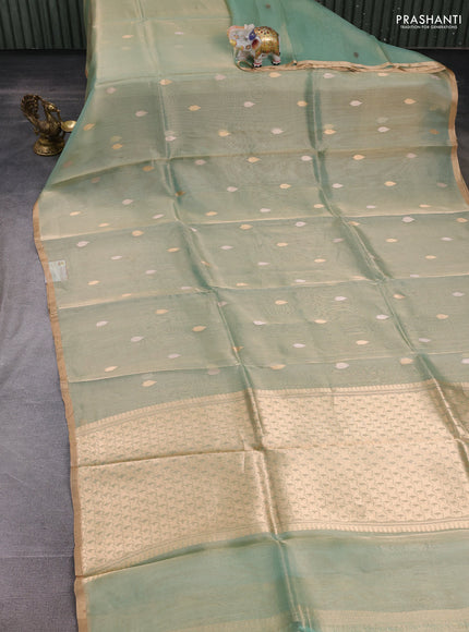 Green Banarasi Tissue Silk Saree