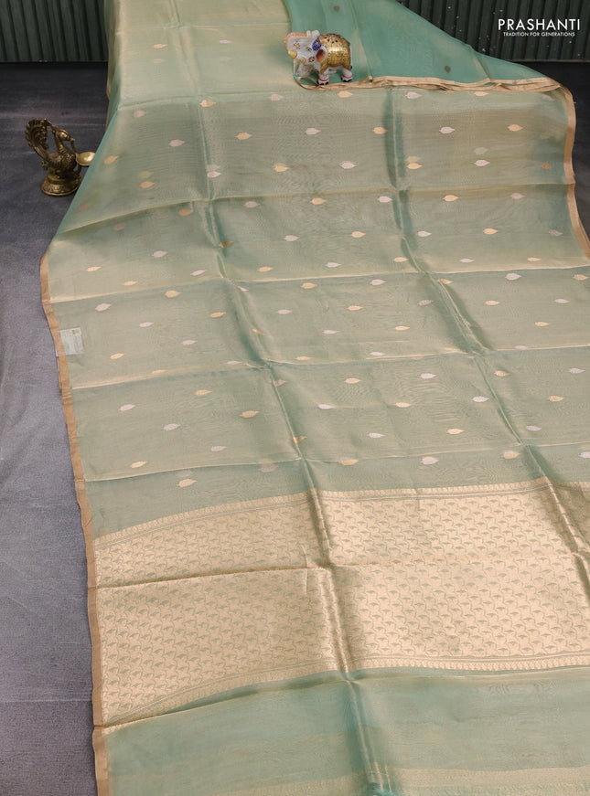 Green Banarasi Tissue Silk Saree