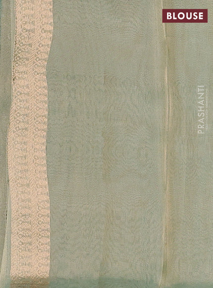 Green Banarasi Tissue Silk Saree