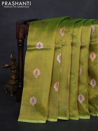 Green Banarasi Tissue Silk Saree