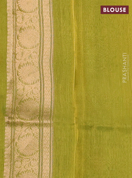 Green Banarasi Tissue Silk Saree