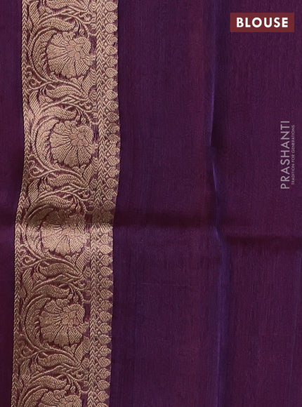 Purple Banarasi Tissue Silk Saree