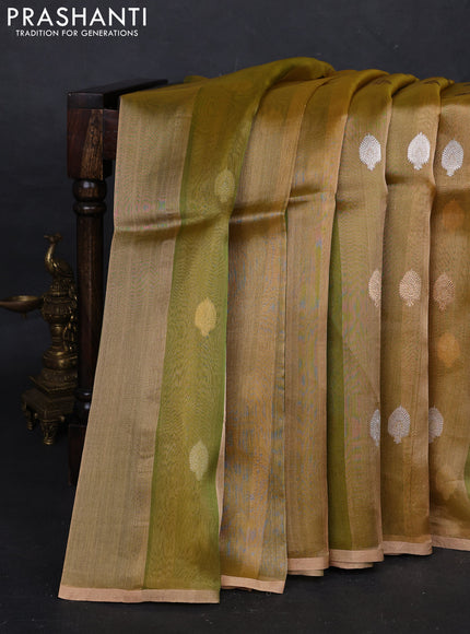 Green Banarasi Tissue Silk Saree