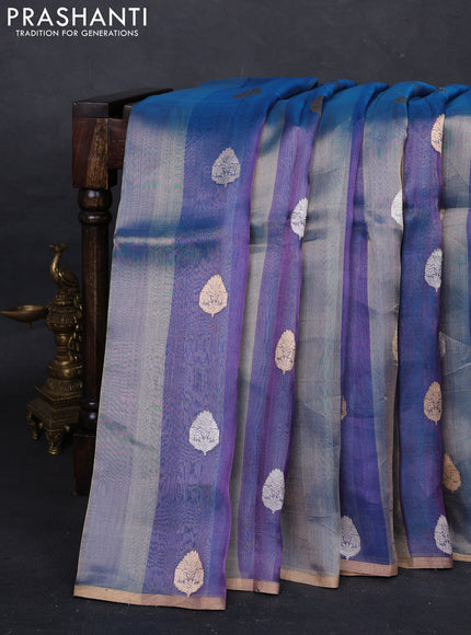 Blue Banarasi Tissue Silk Saree