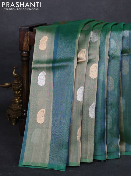 Green Banarasi Tissue Silk Saree