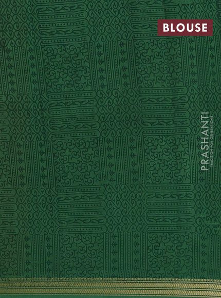Mustard Yellow & Green Muslin Silk - Prints