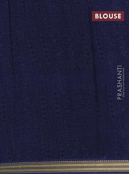 Maroon & Peacock Blue Muslin Silk - Prints