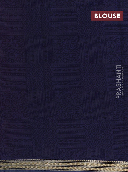 Maroon & Peacock Blue Muslin Silk - Prints