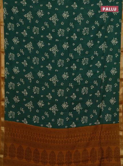 Green & Mustard Yellow Muslin Silk - Prints
