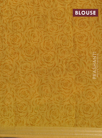 Green & Mustard Yellow Muslin Silk - Prints