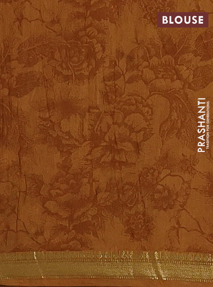 Mauve Pink & Mustard Yellow Muslin Silk - Prints